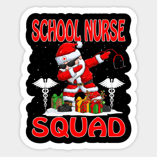 Christmas School Nurse Squad Reindeer Pajama Dabing Santa Sticker